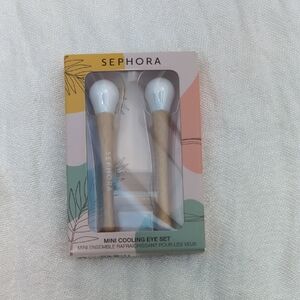 Sephora Cooling Eye Set with White and Tan Handles